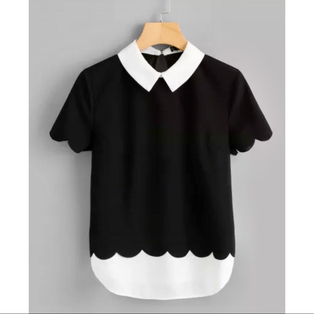 Black & White Blouse